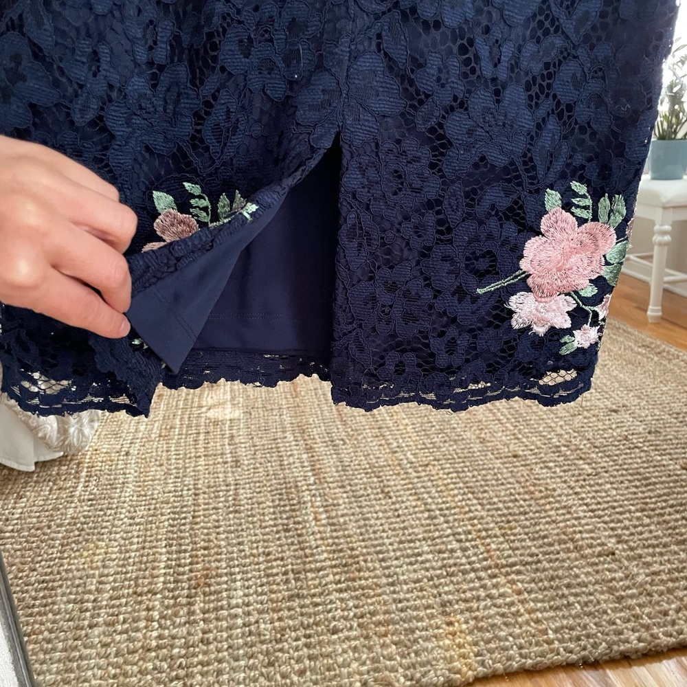 Nicole Miller Navy Lace Dress - Picture 5 of 7